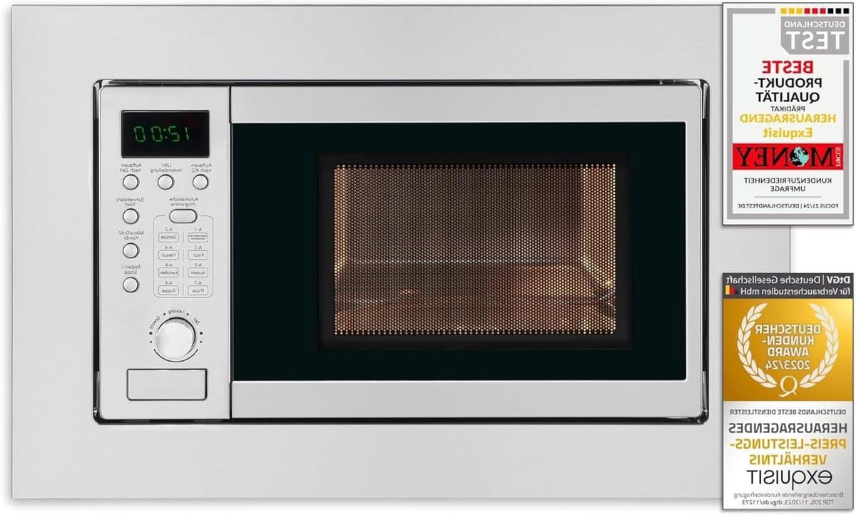 Inbouw Magnetron - Grillfunctie Oven - Snel Maaltijden Bereiden - 8 Automatische Programma's - 20 Liter Inhoud - RVS Look — afbeelding 1