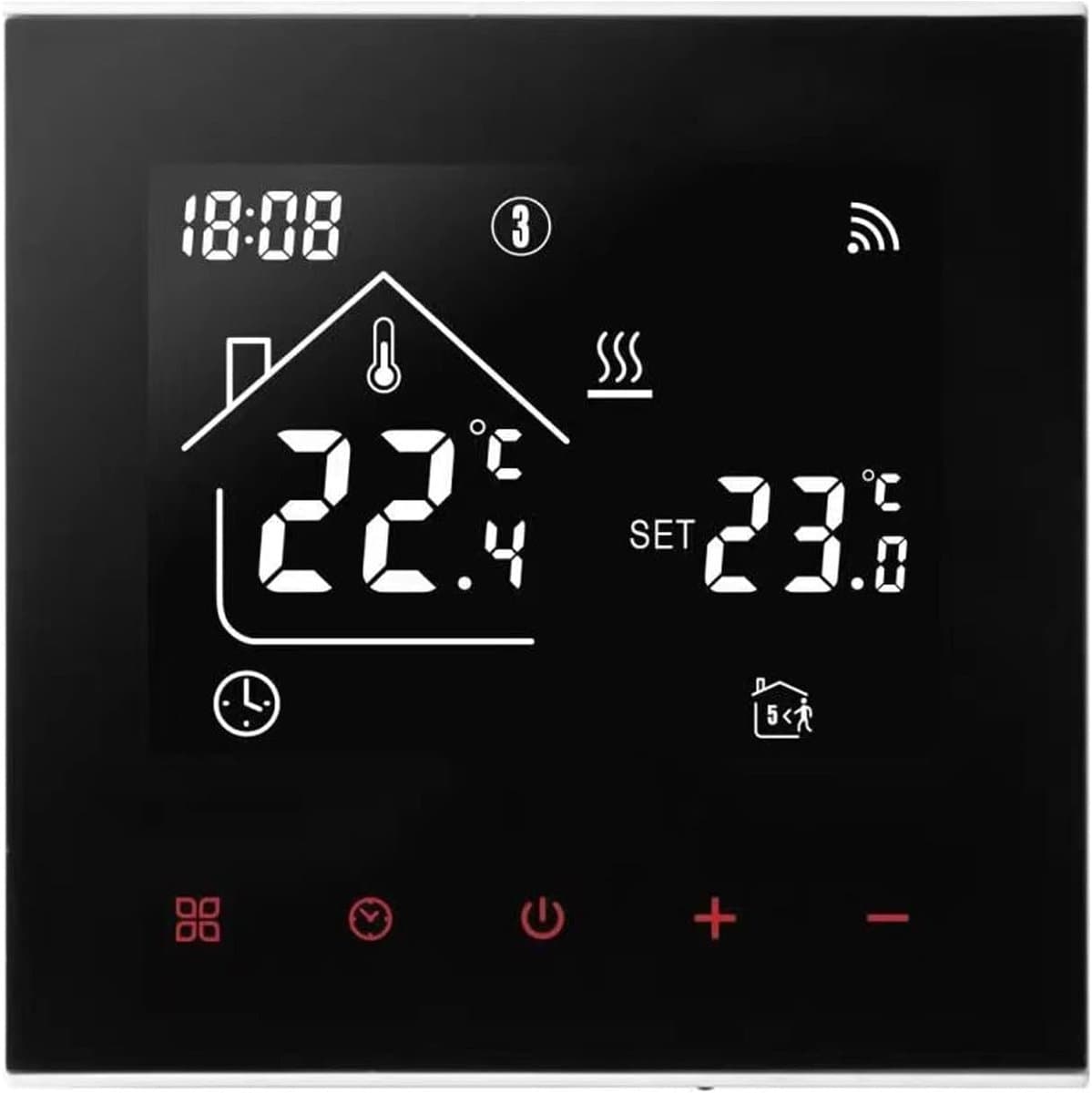 Slimme Wifi Thermostaat voor Elektrische Vloerverwarming met Touchscreen en App Bediening — afbeelding 1
