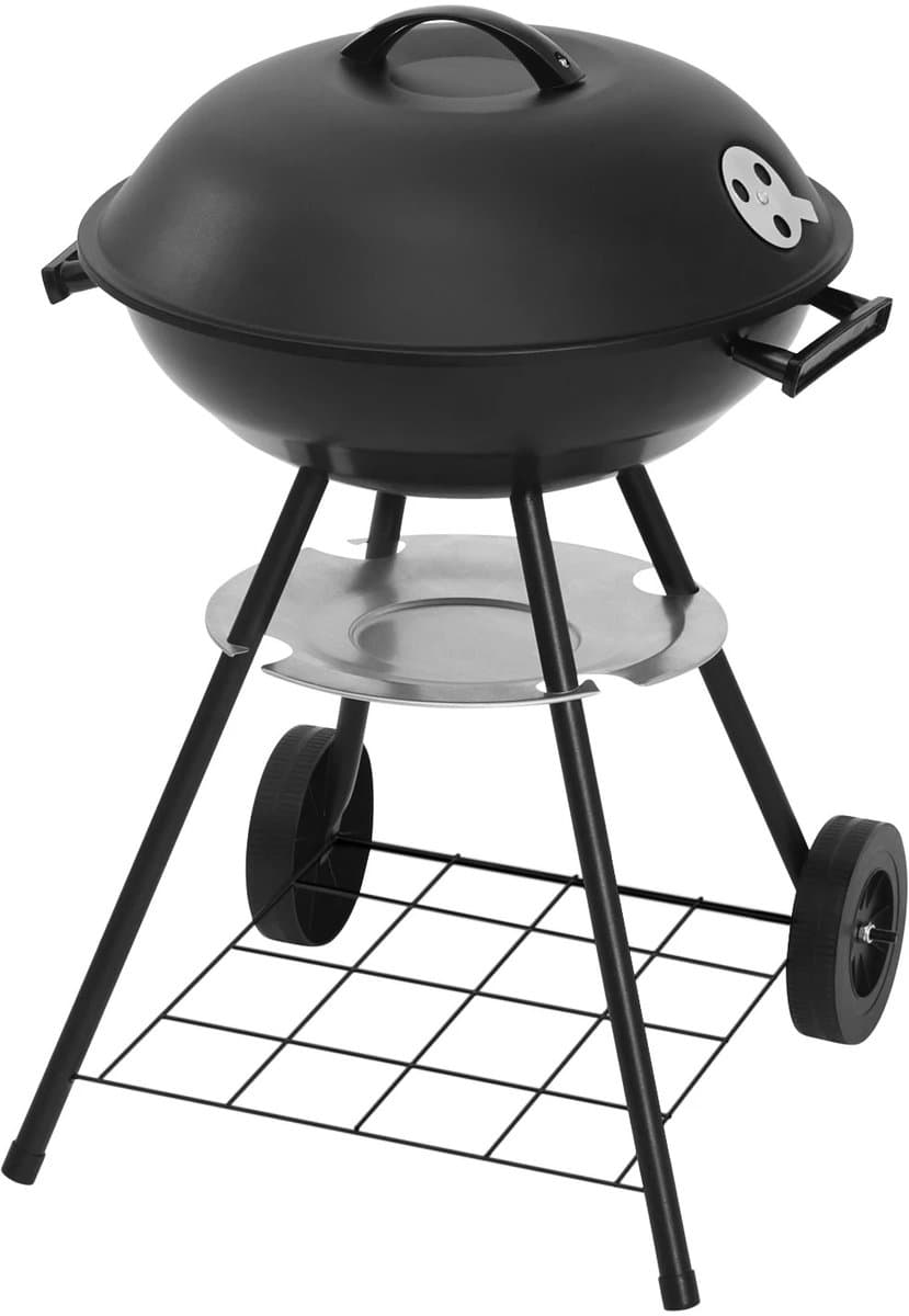 ITRONIQ BBQ Houtskool - Barbecue Met Wielen - 41 cm Grill - Draagbare BBQ - Voor Tuin Camping en Balkon - Compact - Zwart — afbeelding 1