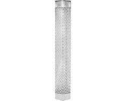 Rookbuis Roestvrijstaal - BBQ Smoker - Houtskool Grillen - Maximale Rookverspreiding - 31 cm - Zilverkleurig