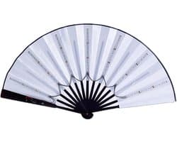 LED Ventilator - Opvouwbaar Handstuk - Feestelijke Sfeer - Lichtgevend Ontwerp - 33 cm - Wit