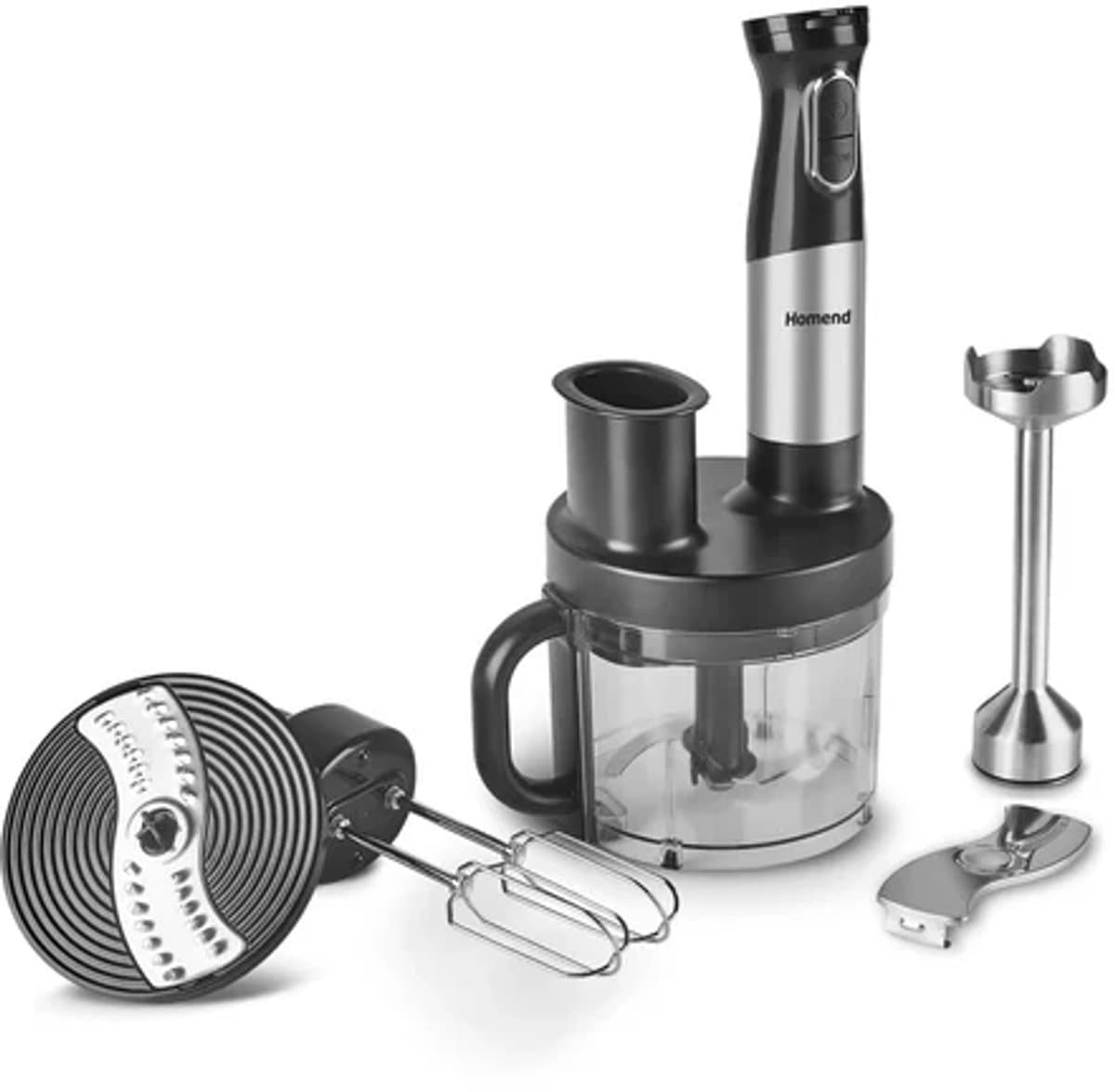 Homend Functionall 2848EU - Keukenmachine 1500W – 1 Liter – 4 RVS Messen – Vaatwasserbestendig – RVS — afbeelding 1