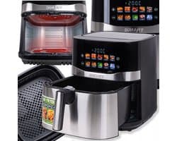 SOKANY SK-10095 Digitale Airfryer XXL - 10 Liter - 2200W - Dubbel Verwarmingselement (Boven & Onder) - LED Touchscreen - 80-200°C - Gezond Frituren zonder Olie