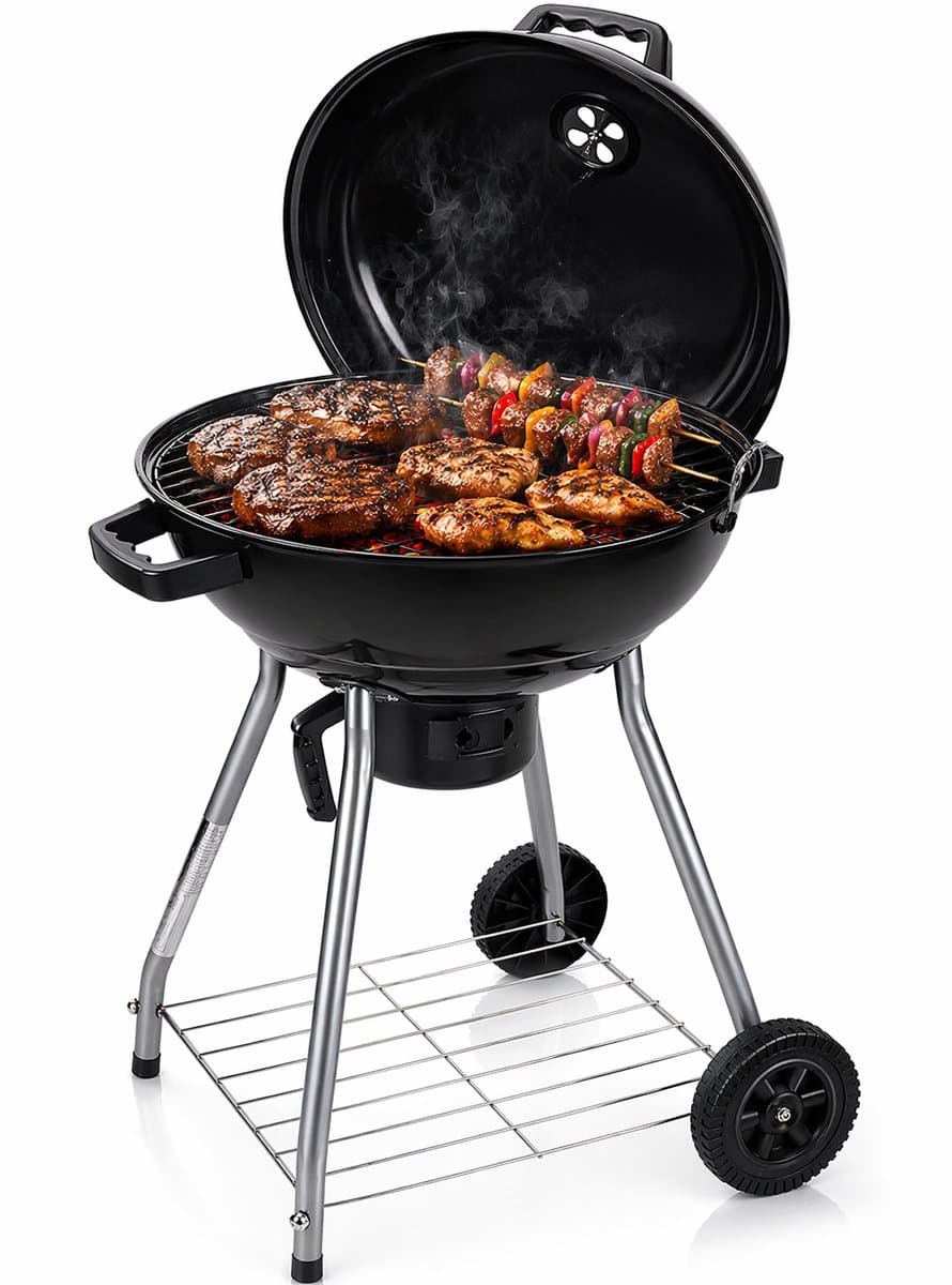 BBQ Collection Barbecue met Deksel - BBQ Houtskool met Asopvangbak - Barbeque Grill - Ø 45 cm — afbeelding 1