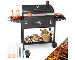 Damenzo - Barbecue - Barbecue houtskool - Grill - Grill apparaat - Bbq - Bbq houtskool - 71x42.5 cm - Zwart