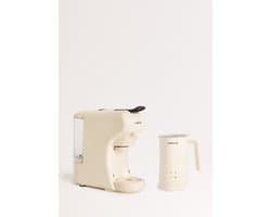 CREATE - Pack POTTS Espressomachine met meerdere capsules + MILK FROTHER STUDIO Verwarmingsopschuimer voor melk en chocolade - Gebroken wit