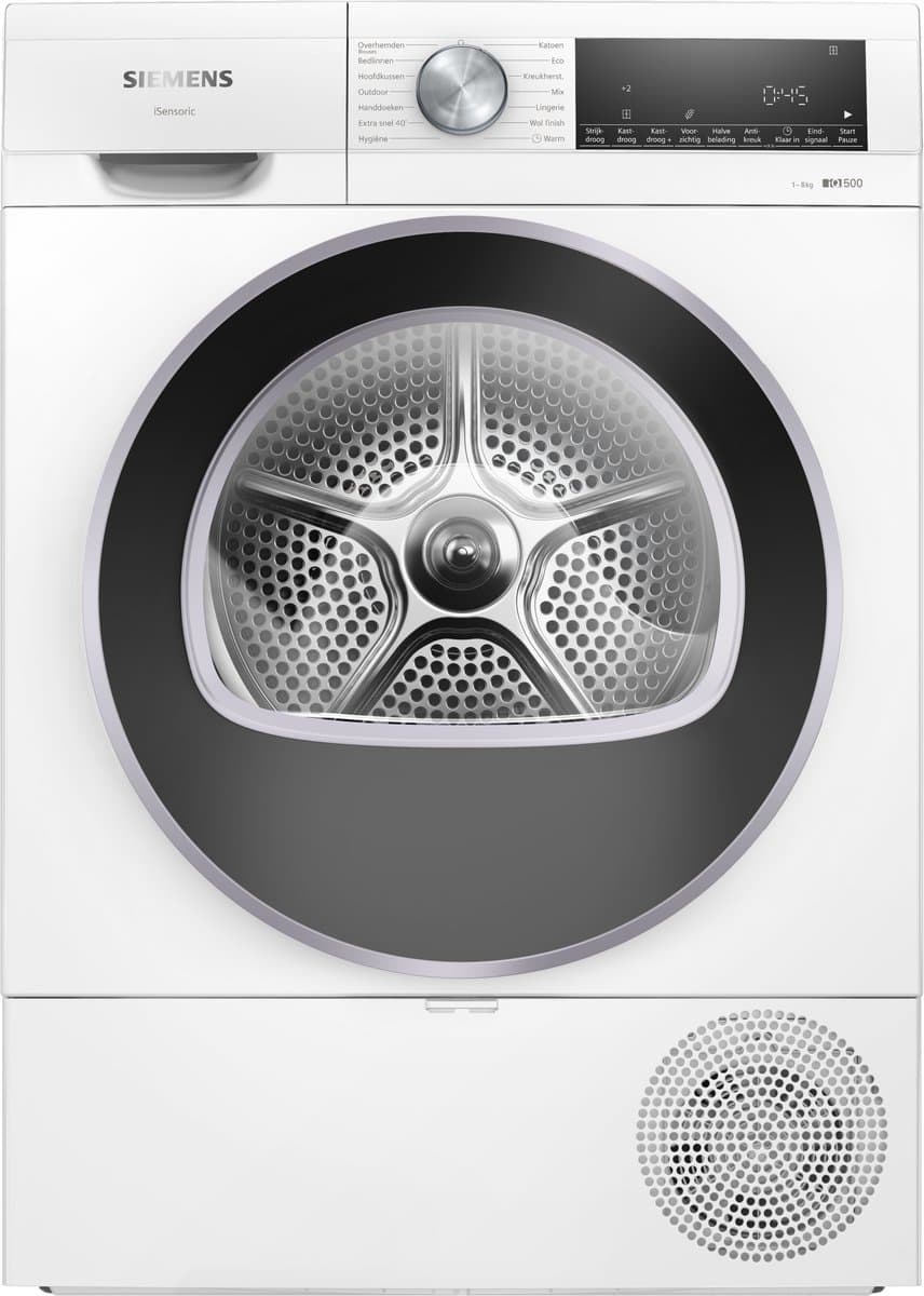 Siemens iQ500 WQ33G1DANL – 8 kg Warmtepompdroger met autoDry — afbeelding 1