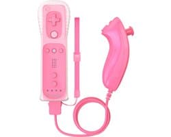 Thredo Remote Controller + Nunchuk voor Nintendo Wii / Wii U (Motion Plus) - Roze