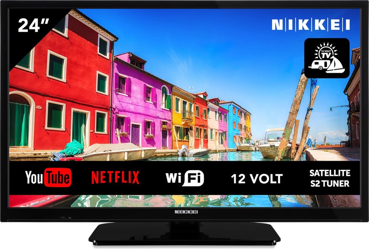 NIKKEI NL24MSMART - HD Ready 24 inch Smart mobile 12 V TV — afbeelding 1