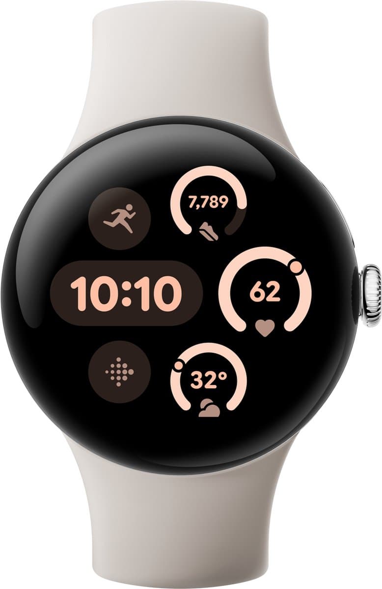 Google Pixel Watch 3 - Smartwatch - 41mm - Zilverkleurig/Porselein — afbeelding 1