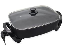 Aurixi® Partypan -Airfryer -Hapjespan - elektrische pan - 3 standen - Veelkleurig -8cm x 38cm x 30cm