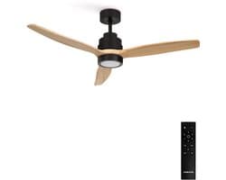 CREATE - Stille plafondventilator met technische ABS bladen 40W (Ø132cm) - Met licht LED - Afstandsbediening - 6 snelheden - Programmeerbaar - WIND STYLANCE