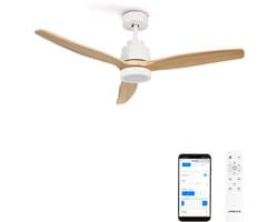 CREATE - Stille plafondventilator van 40 W met technische ABS-bladen, verkrijgbaar in verschillende maten - M - Met licht - WIFI - WIND STYLANCE