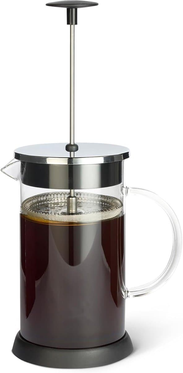 French press - French Press Koffiemaker - Thee Maker - Koffiepers - 1000 ml - Borosilicaatglas - Hoog borosilicaatglas - Drievoudig filtersysteem - Vaatwasmachinebestendig - Zwart — afbeelding 1