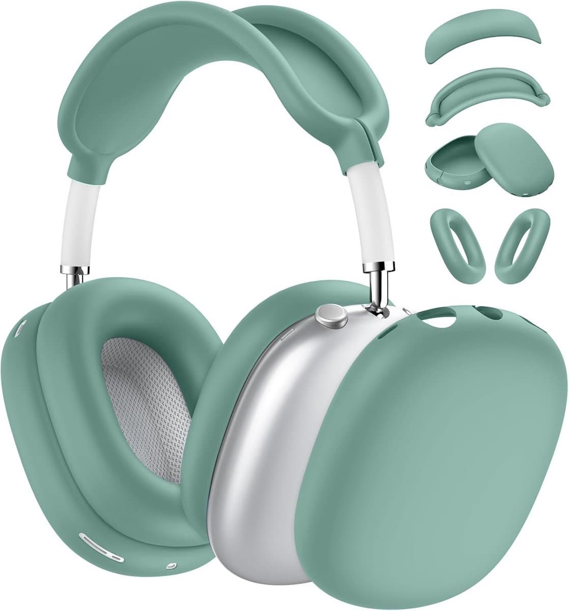 4-in-1 Siliconen Beschermhoes Set voor AirPods Max (USB-C Compatibel) - Anti-Kras & Zweetbestendig — afbeelding 1