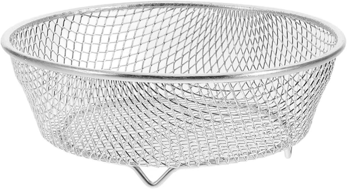 Ronde RVS Plaat voor Airfryer en Oven - Verticaal Grillen — afbeelding 1