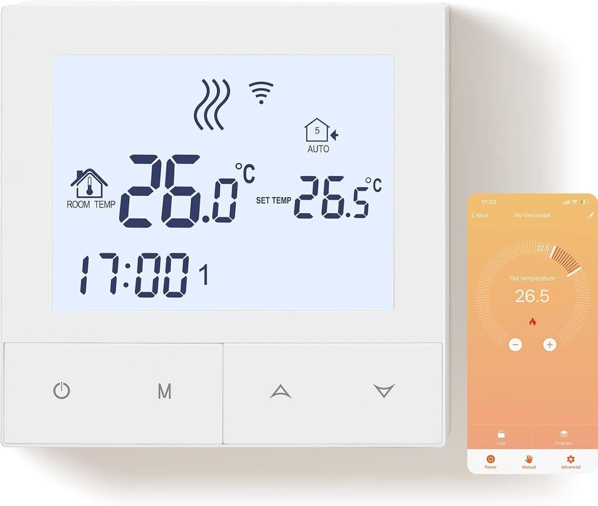 Slimme Wifi Thermostaat voor Elektrische en Water Vloerverwarming met Spraakbesturing — afbeelding 1