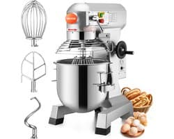 VEVOR Elektrische Voedselmixer, 30 L Voedsel Tribunemixer, 1100 W 220 V Elektrische Deegmixermaker, 3 Snelheden Verstelbare Mixermolen, CommerciëLe Keukenmixer voor Commercieel Gebruik In de Keuken