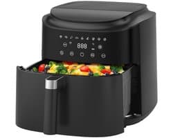 RONN® Airfryer XXL - Mini-oven - Heteluchtfriteuse - 9L - 9 Programma's - Zwart - 30cm x 32cm x 31cm