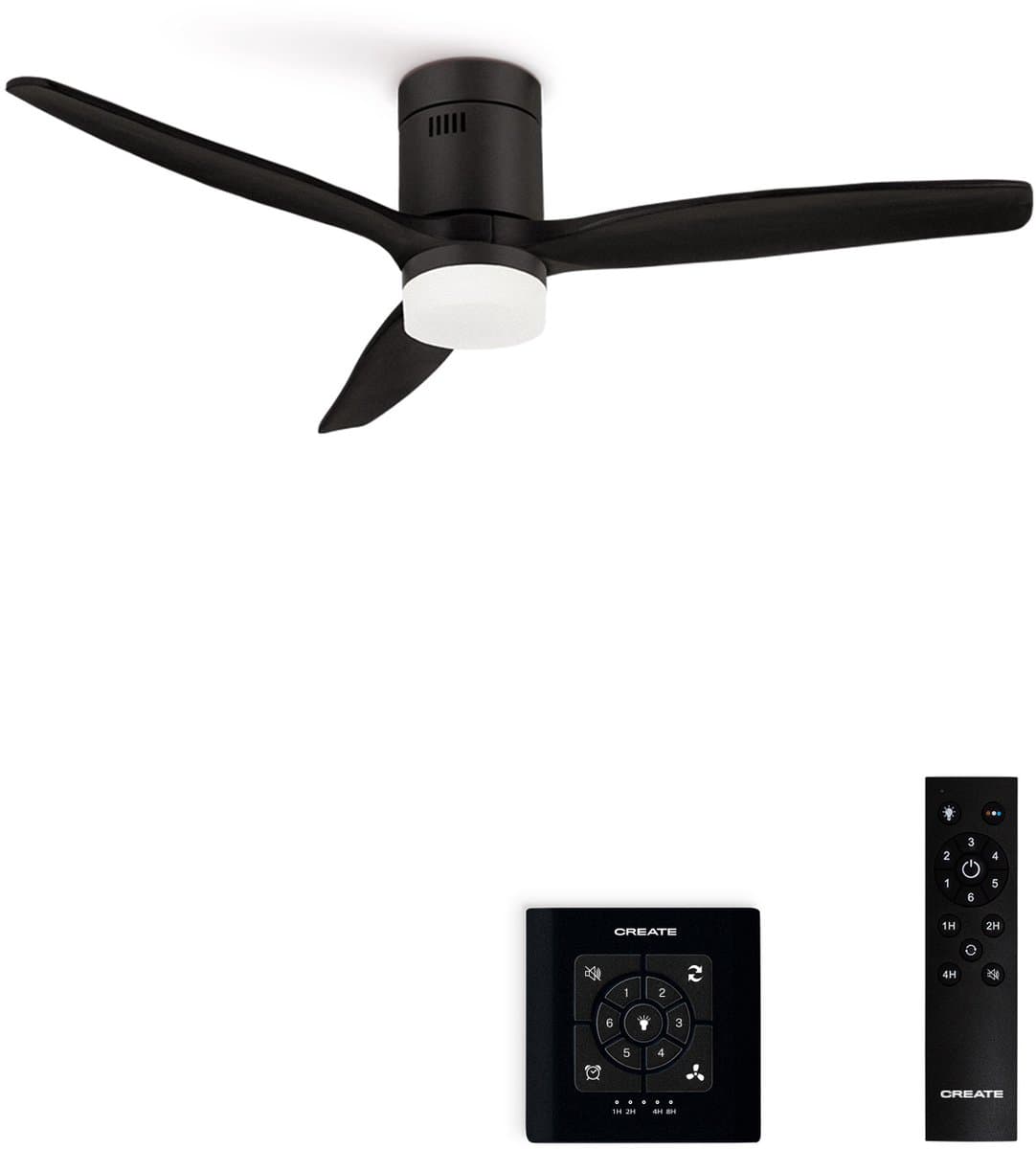 CREATE - Plafondventilator 40W silent 100% hout - WIND CALM NATURAL WOOD — afbeelding 1