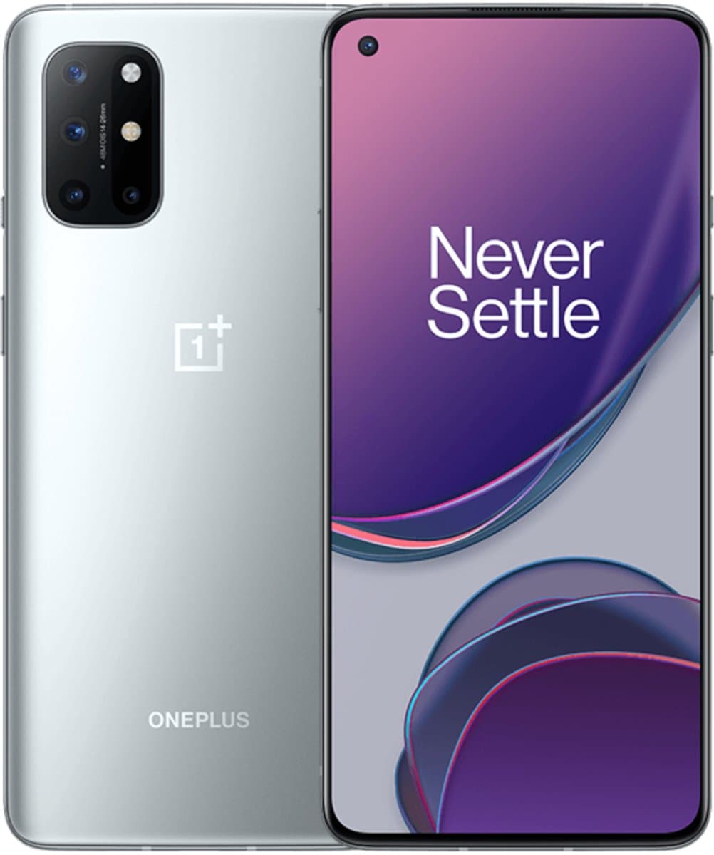 OnePlus 8T 16,6 cm (6.55") Dual SIM Oxygen OS 5G USB Type-C 8 GB 128 GB 4500 mAh Zilver — afbeelding 1