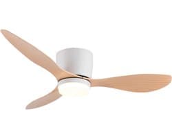 Livano Plafondventilator - Met Verlichting - Plafond Ventilator - Met Lamp - Plafonniere Met Ventilator - Met Licht - Oranje - 132cm