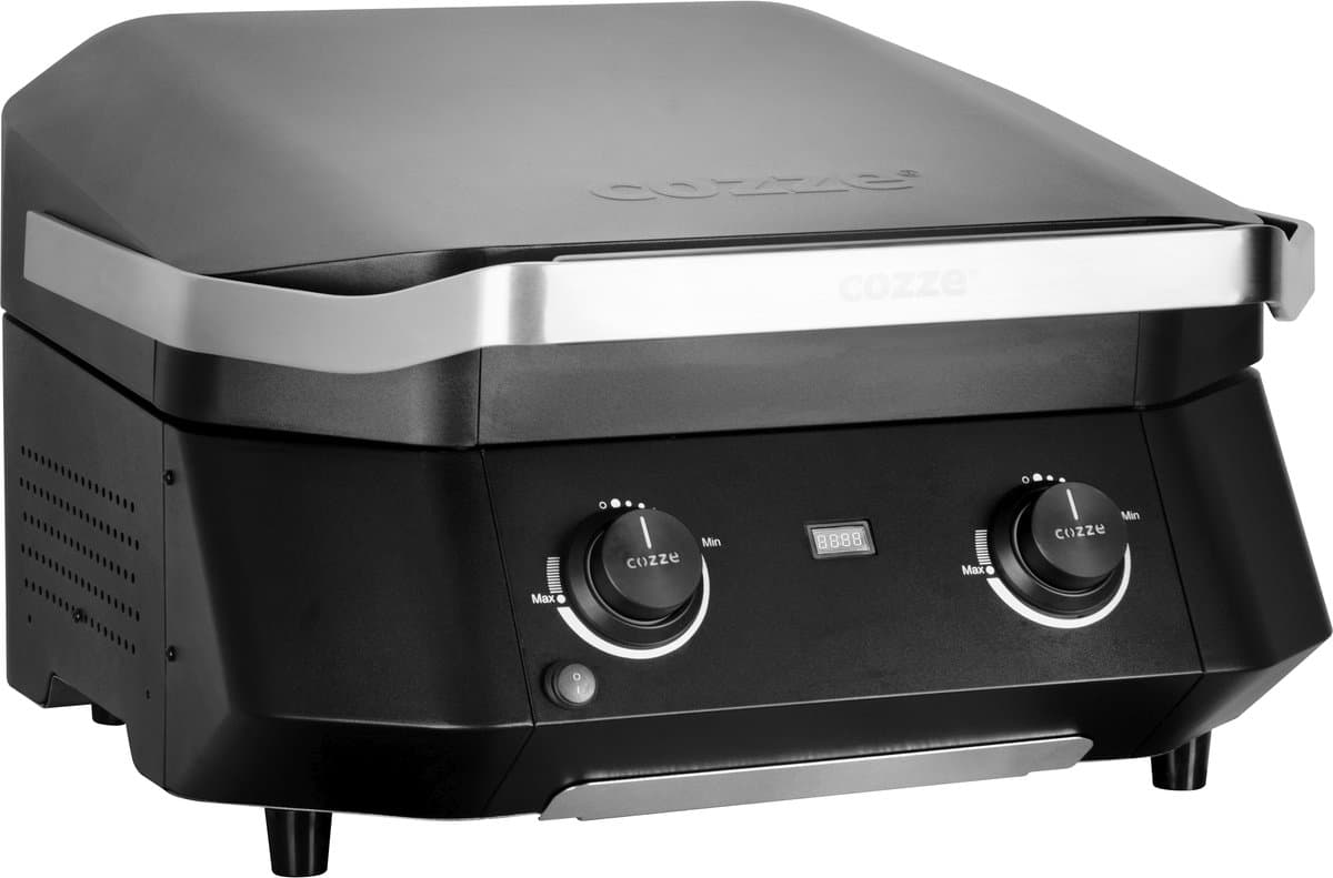 Cozze® E-500 Elektrische Grill - 2 Grillzones - 230V / 2200W - Elektrische BBQ voor Balkon, Terras & Buiten Koken — afbeelding 1
