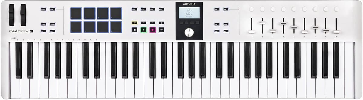Arturia KeyLab Essential - MIDI Controller - 61 toetsen - MK3 - Wit — afbeelding 1