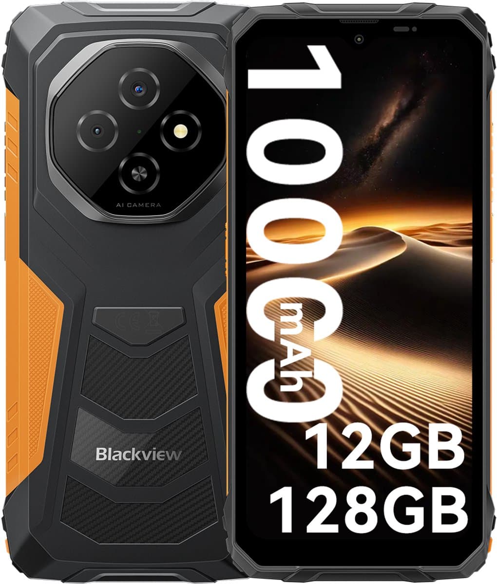 Blackview FORT 1 - Robuuste Smartphone - 12 GB RAM - 128 GB ROM - 6,56 inch - 10000 mAh - Robuuste telefoon - Android 15 - GPS - Oranje — afbeelding 1