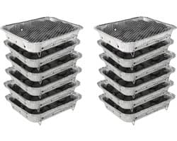 Wegwerp Barbecue met Houtskool – 12 Stuks – Instant BBQ voor Camping, Balkon, Picknick of Festival – Inclusief Rooster – Houtskool BBQ – BBQ Kopen