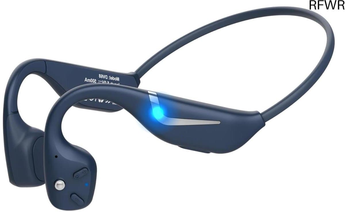 RFWR® Bone Conduction Hoofdtelefoon met Bluetooth 5.3 en 20 Uur Speeltijd, Waterdichte Sporthoofdtelefoon voor Hardlopen en Fietsen — afbeelding 1