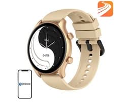 Zeblaze Smartwatch Btalk 3 Plus Voor Android Ios Goud Met Waterbestendigheid Ip67