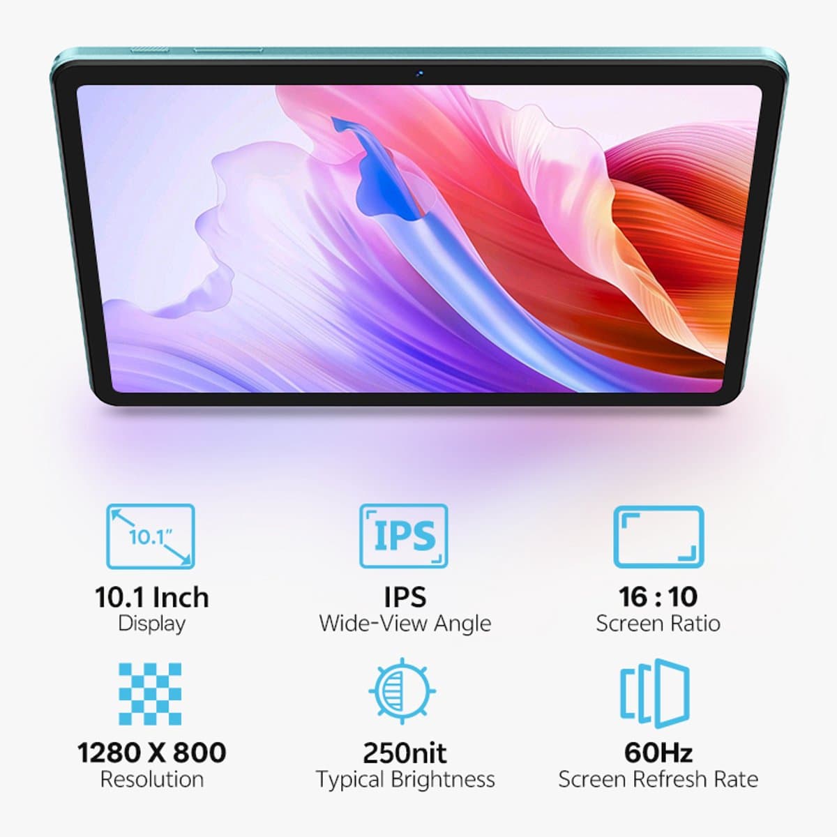 Tablet 10,1 Inch IPS Octa-Core - 4 GB RAM 128 GB Opslag - Android 16 Besturingssysteem - HD Scherm - Voor Multimedia En Productiviteit — afbeelding 1