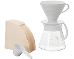 Hario V60 Set - Keramiek, Wit
