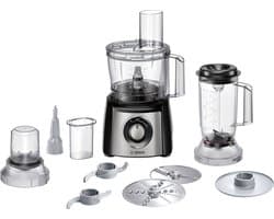 Bosch MCM3531M MultiTalent 3 - Keukenmachine - 800W - Foodprocessor - Veiligheidsdeksel - Zwart/RVS