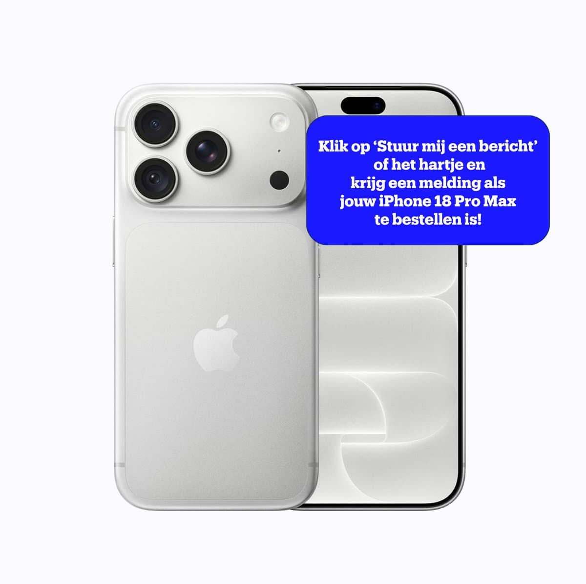 Apple iPhone 18 Pro Max - 1TB - Silver — afbeelding 1