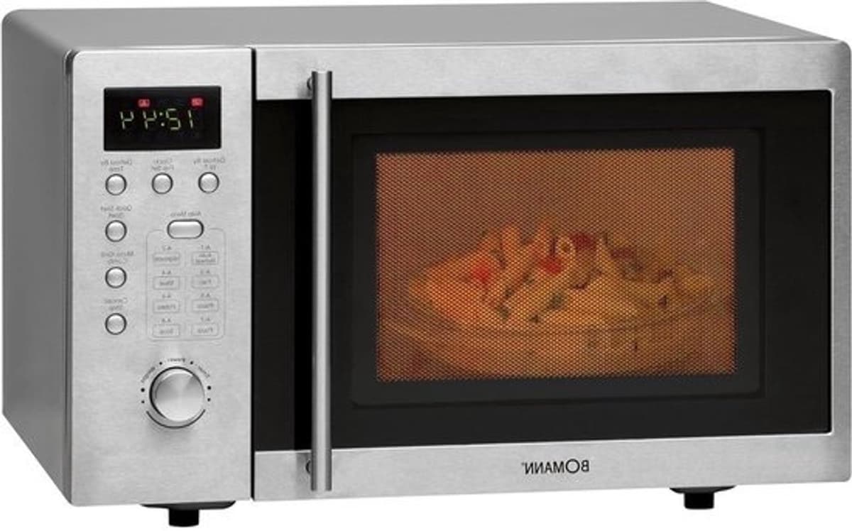 Magnetron met grill - Compacte oven - Snel eten bereiden - 8 automatische programma's - 20 liter inhoud - Zilverkleurig — afbeelding 1