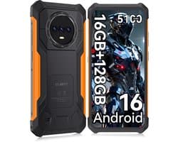 CUBOT Kingkong ES Pro Robuuste Smartphone - 6,56" - 16GB(6+10) RAM - 128GB ROM - 5100 mAh - Android 16 - IP68/IP69K - Face ID - Zwart