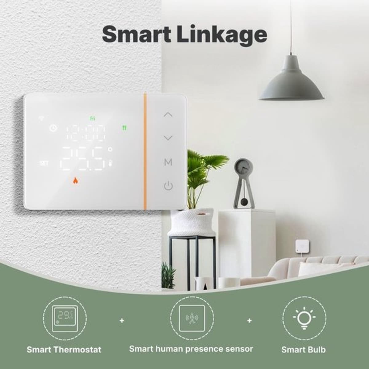 Thermostaat wifi 503, werkt op batterijen, wit, voor gasketel, wand- of inbouwmontage, box 502 en 503, wekelijkse programmering, touch-display 120 x 86 mm, app-besturing en handleiding (mogelijk niet — afbeelding 1