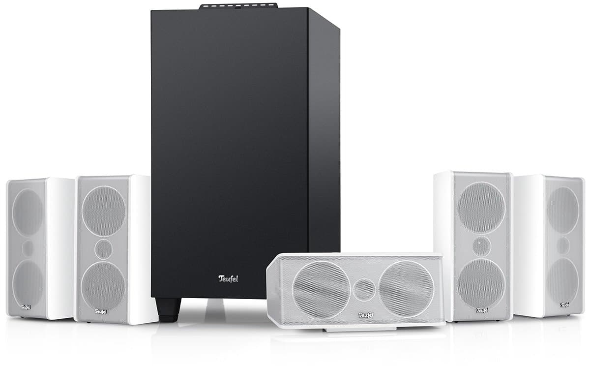 Teufel CONSONO 35 Concept - 5.1 surround sound-systeem, compleet thuisbioscoopsysteem met geïntegreerde AV-receiver, Bluetooth, Dolby Audio, USB-C-geluidskaartfunctie, HDMI ARC CEC voor games, films en muziek - wit — afbeelding 1