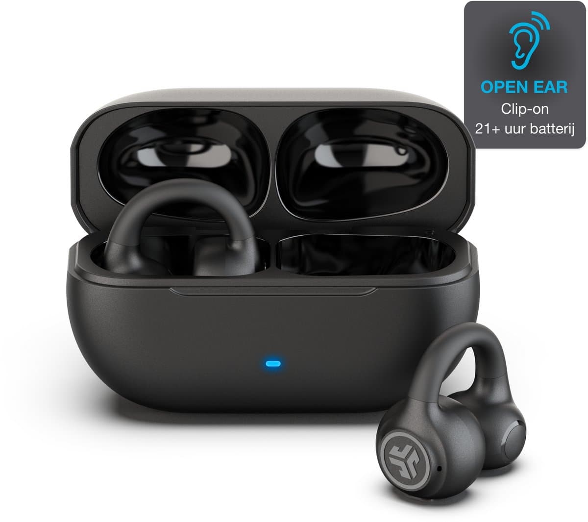 JLAB Flex Open Open-ear Draadloze oordopjes Zwart — afbeelding 1