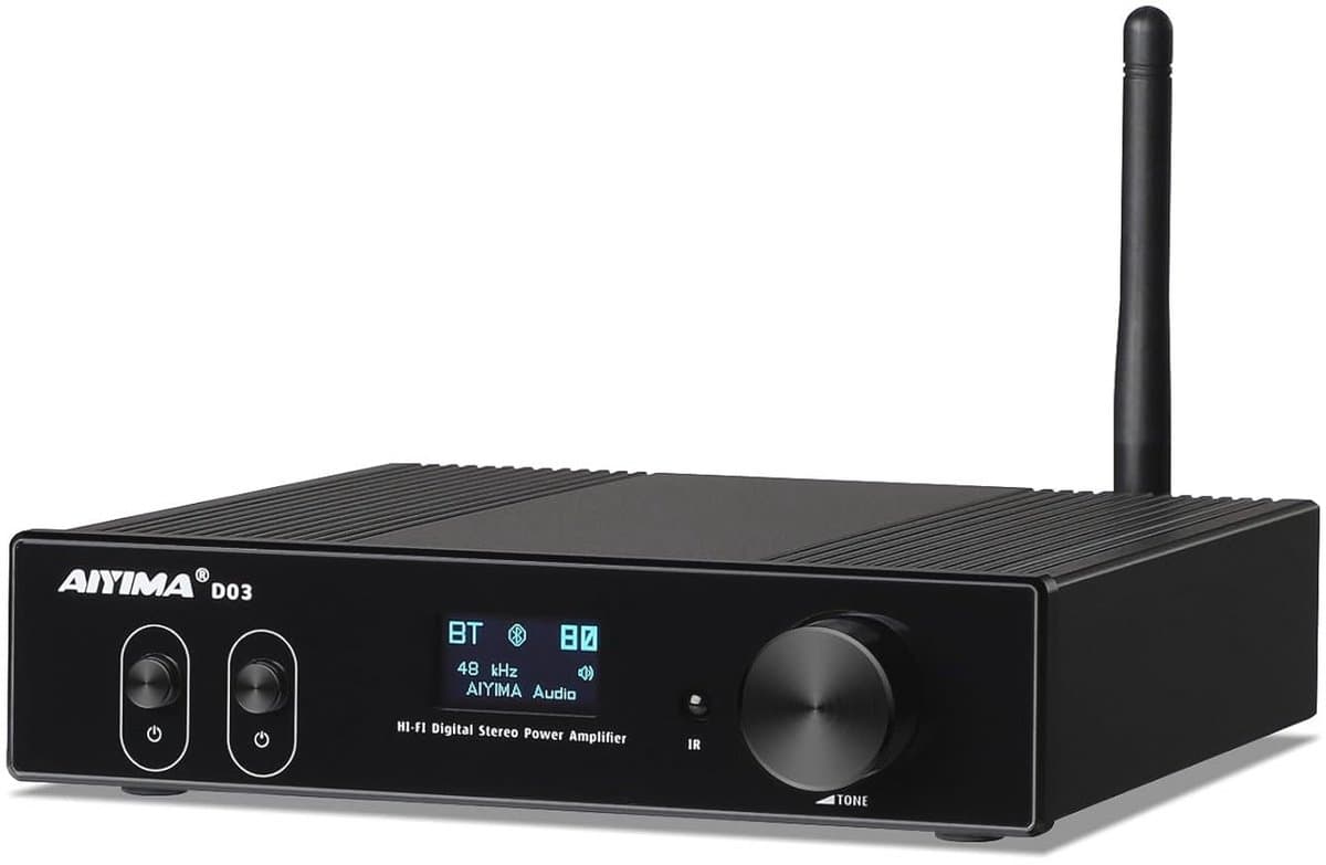 Bluetooth 5.0 150W HiFi 2.1 Digitale Geluidsversterker met USB DAC en OLED Display — afbeelding 1