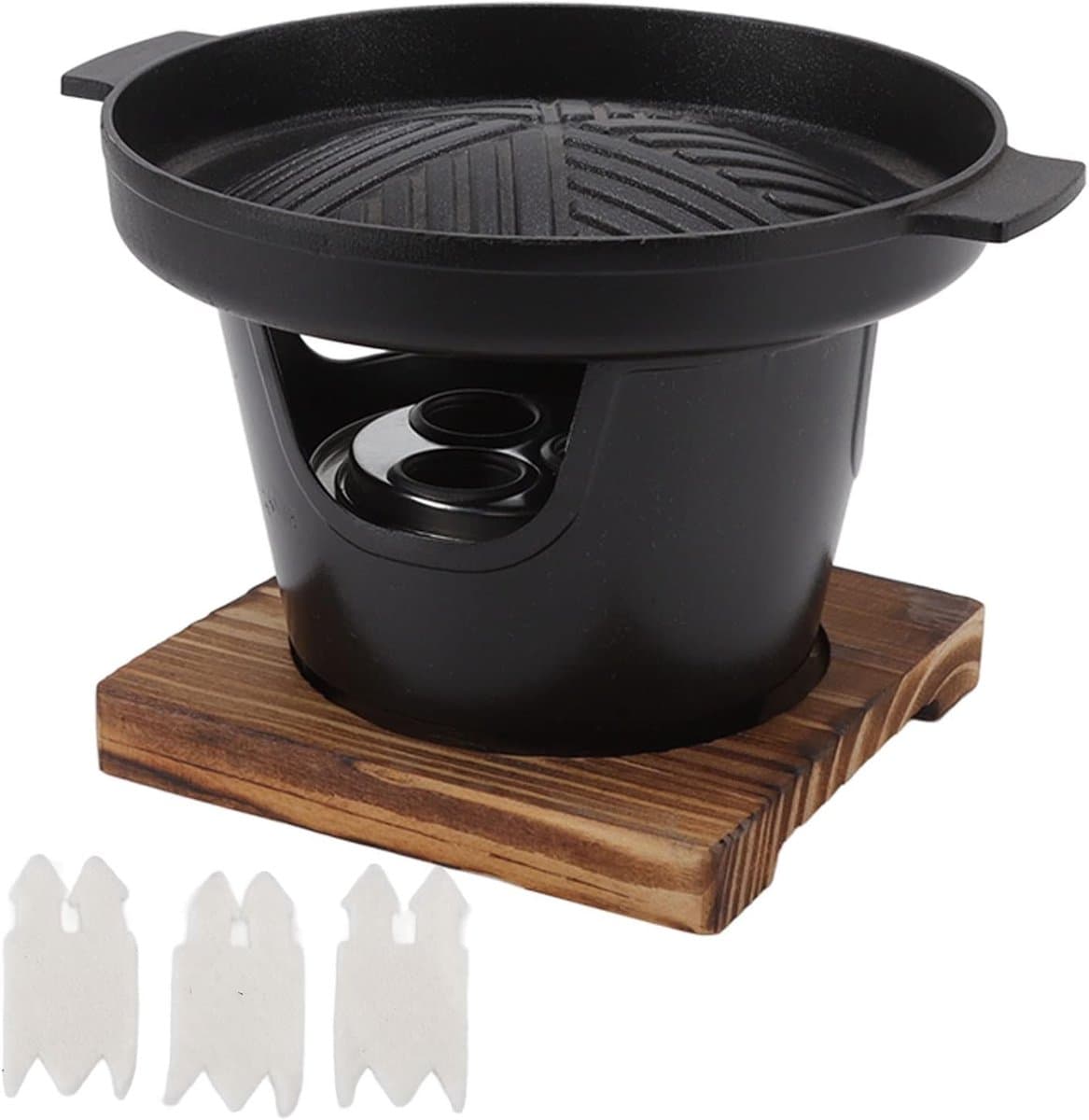 Portable Table Grill - Mini BBQ Grill - Non-Smoking Japanese Table Grill - Kleine Grillpan - Koreaanse Familiegrill met Antiaanbak Kookoppervlakken voor Buiten - Kamperen - BBQ — afbeelding 1
