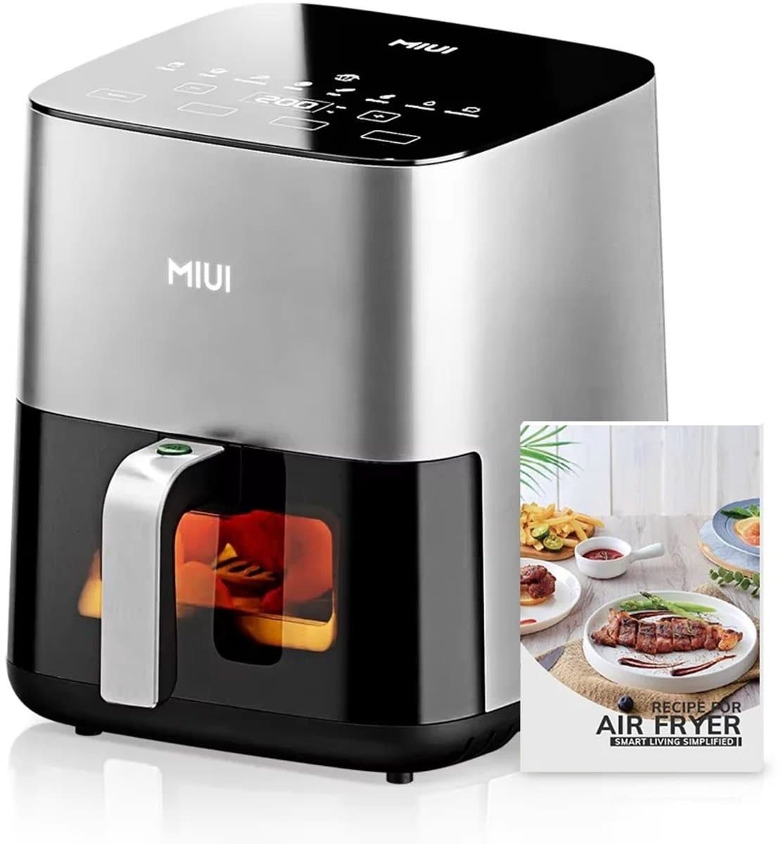 Slimme Luchtfriteuse 5L – Airfryer – Stoomtechnologie – Kinderslot – BPA-vrij – Crispy buitenkant & sappige binnenkant — afbeelding 1