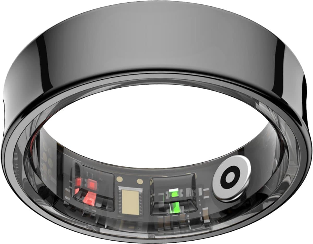 NOLATR Smart Ring LUX – Slimme Ring met Stappenteller, Activiteitstracker & Hartslagmeter – Zonder Abonnement & Nederlandse App – Zwart – Maat 12 — afbeelding 1