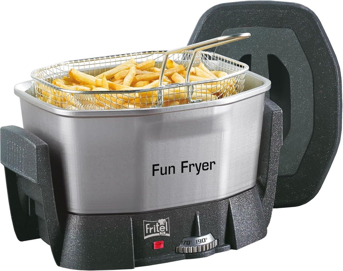 Mini friteuse 1,5 liter 1400W - Compacte friteuse voor knapperige frietjes — afbeelding 1