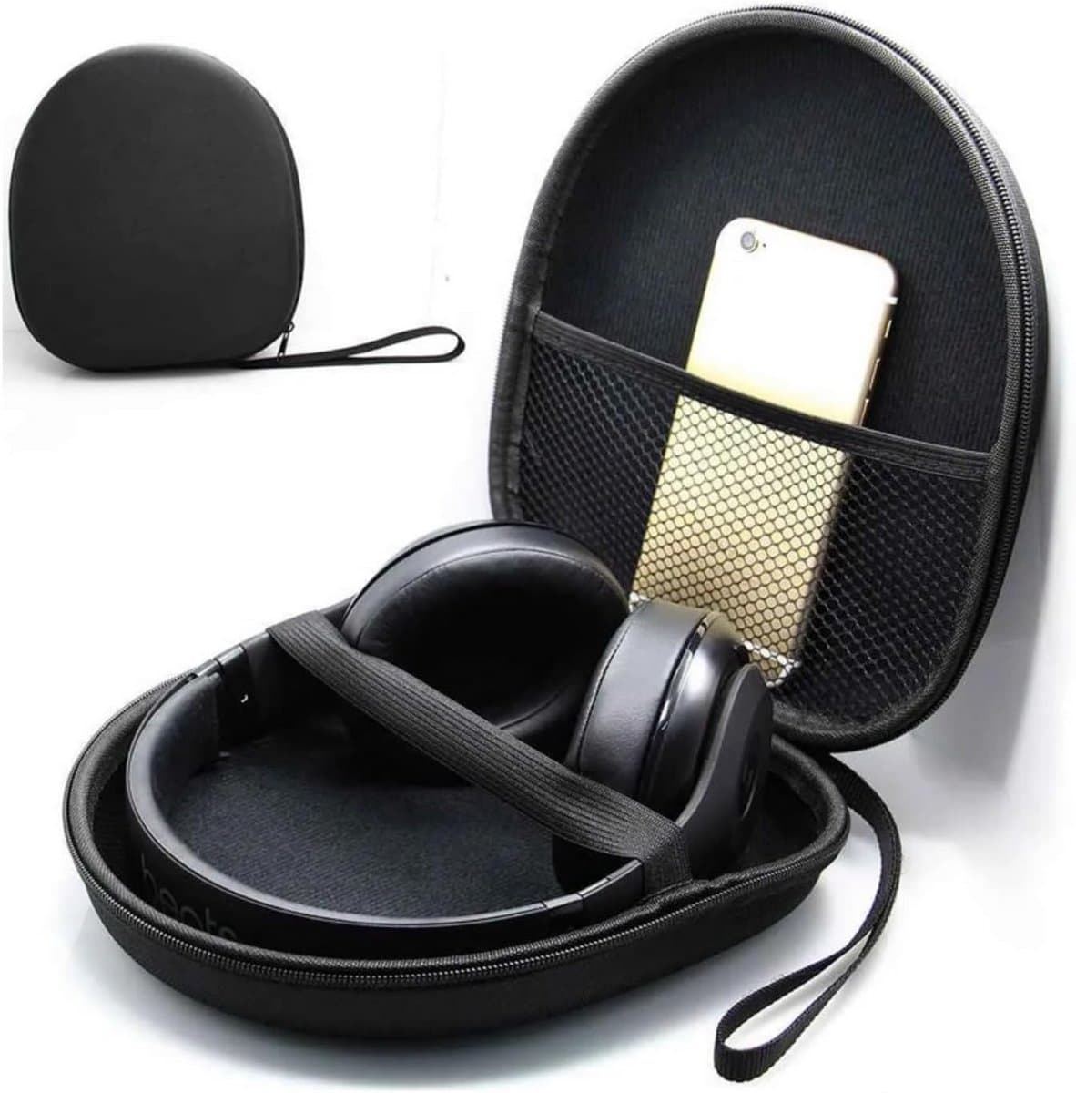 Hoes voor Over-Ear Hoofdtelefoon - Harde Beschermhoes met Rits en Opbergvak — afbeelding 1