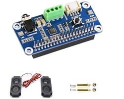 Audio HAT Module voor Raspberry Pi - Hi-Fi Geluidskaart met Stereo CODEC voor Speel- en Opnamefuncties