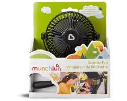 Draagbare Mini-Ventilator voor Kinderwagen met LED-verlichting - 360° Draaibaar en 4 Snelheden