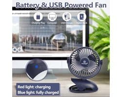 Mini USB Desk Fan - Stille Tafel Ventilator voor Thuis en Kantoor